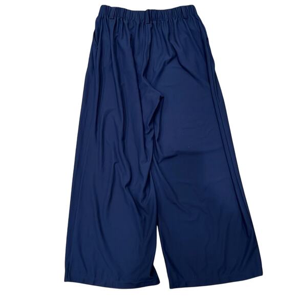 Halara Breezeful High Waisted Wide Leg Flowy Palazzo Casual Pants Navy Size L - Picture 4 of 8
